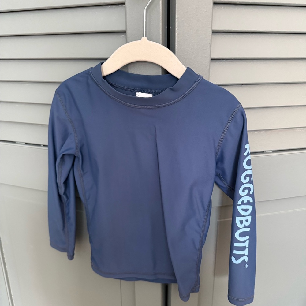 Rugged Butts Blue Long Sleeve Rash Guard 3T